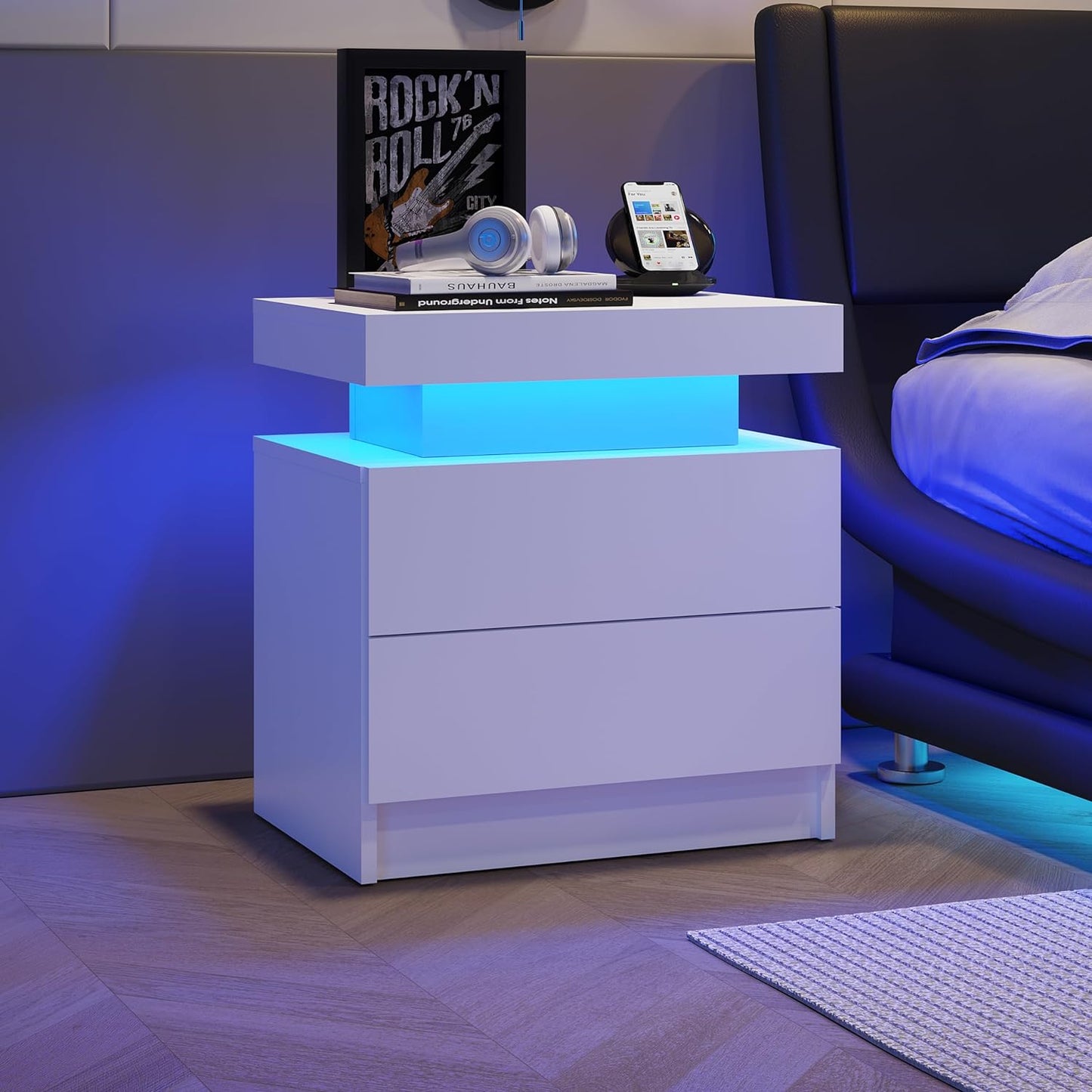 Nightstand with LED Lights