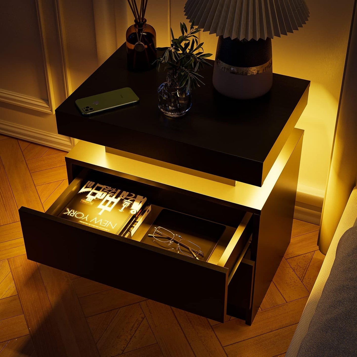 Nightstand with LED Lights