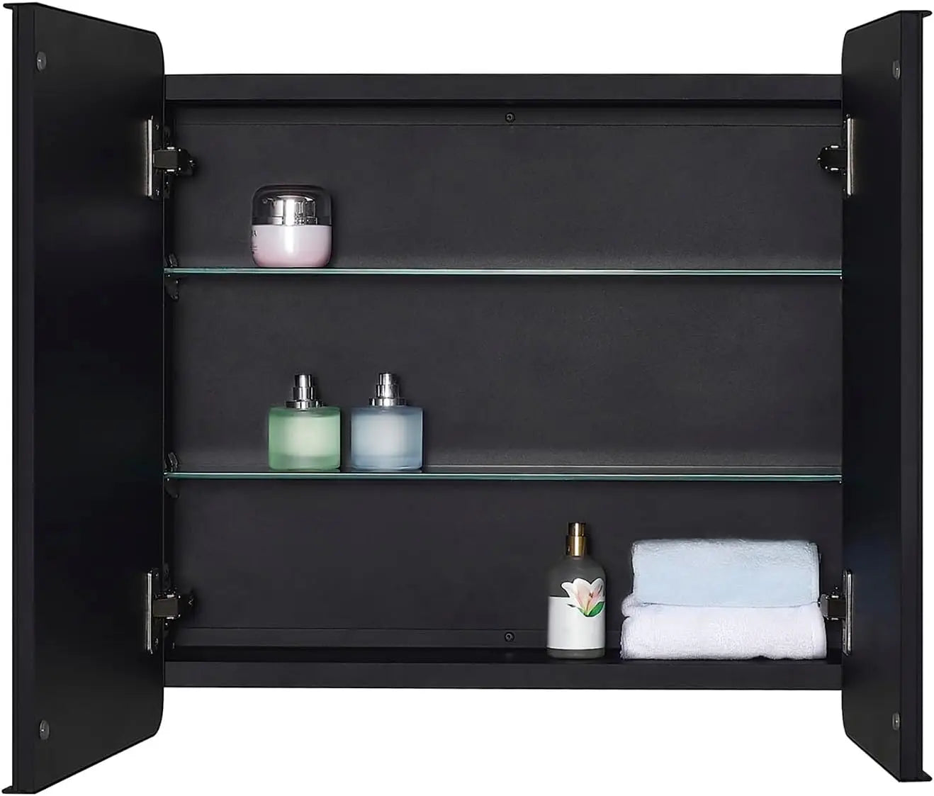 Mirrored Black Bathroom Medicine Cabinet