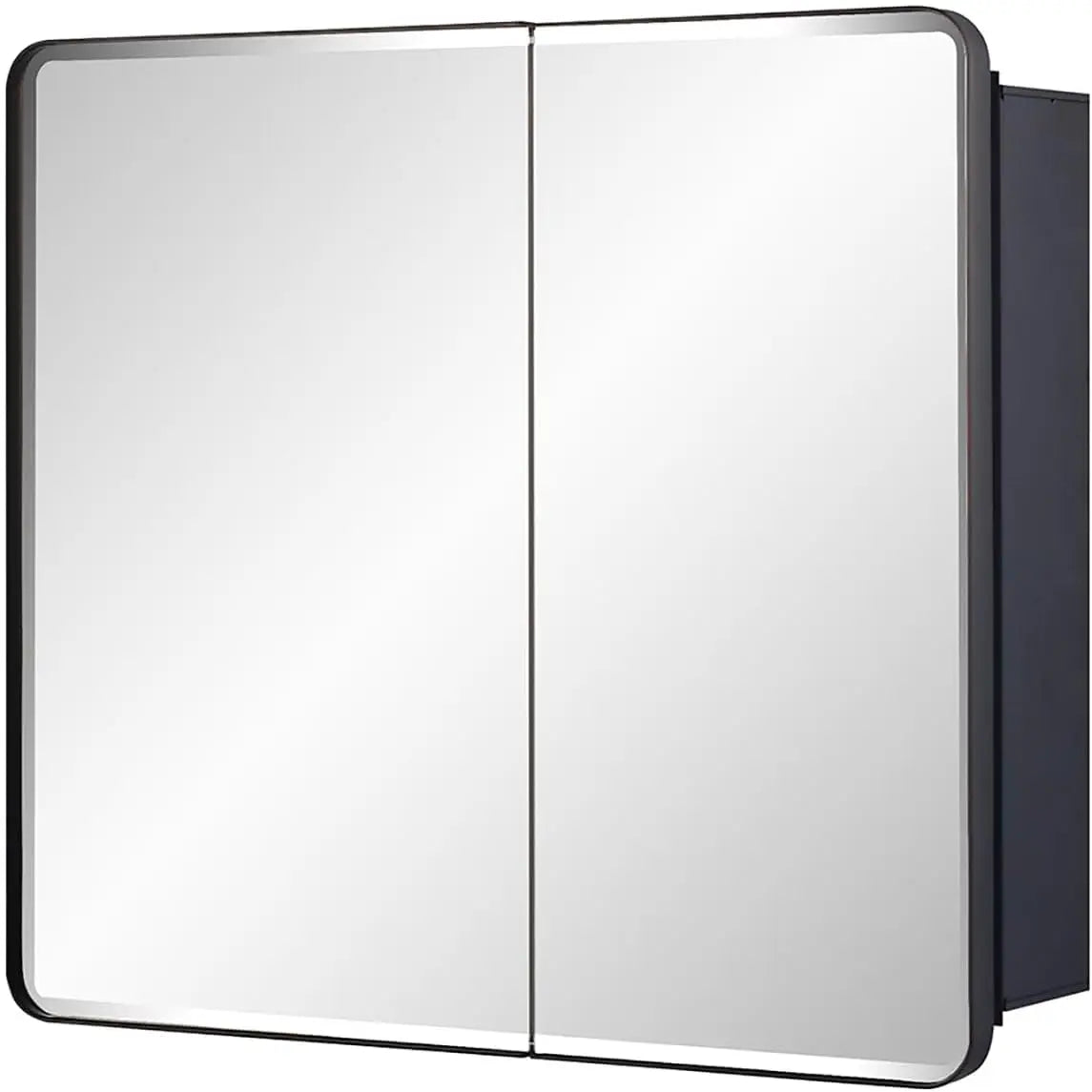 Mirrored Black Bathroom Medicine Cabinet