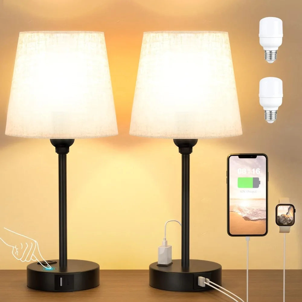 Table Lamps with Charger Ports