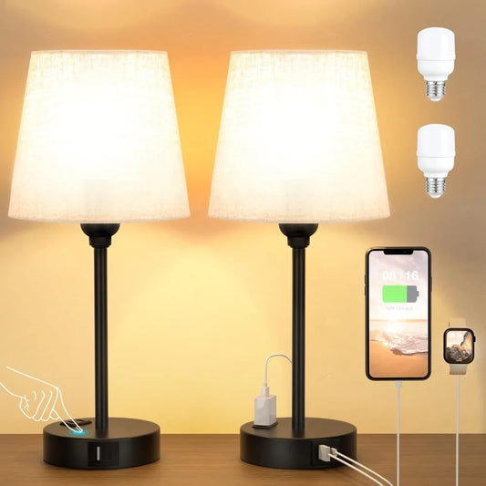 Table Lamps with Charger Ports