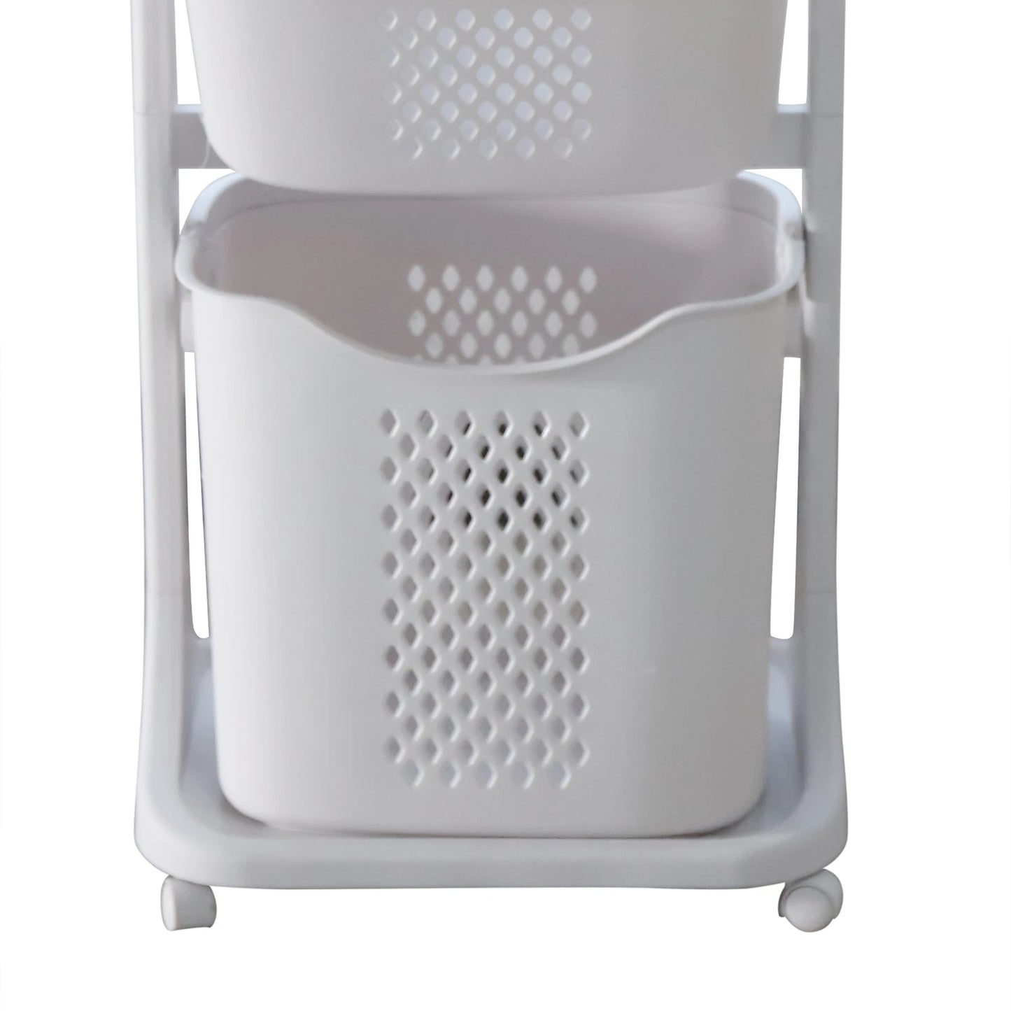 Laundry Hamper with 3-Tier Shelves