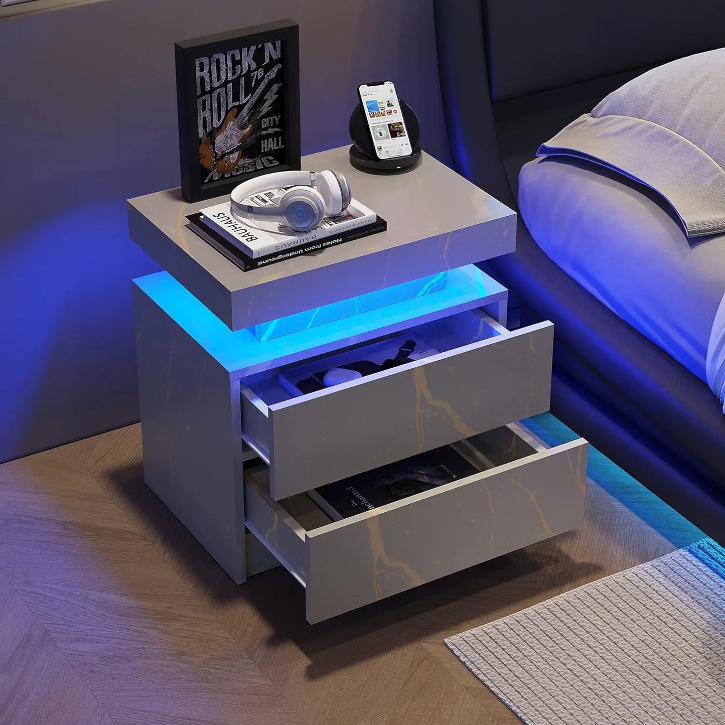 Nightstand with LED Lights