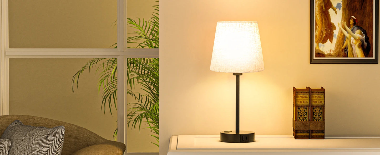 Table Lamps with Charger Ports