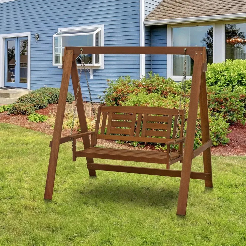 2 Seater Hardwood Swing with Stand