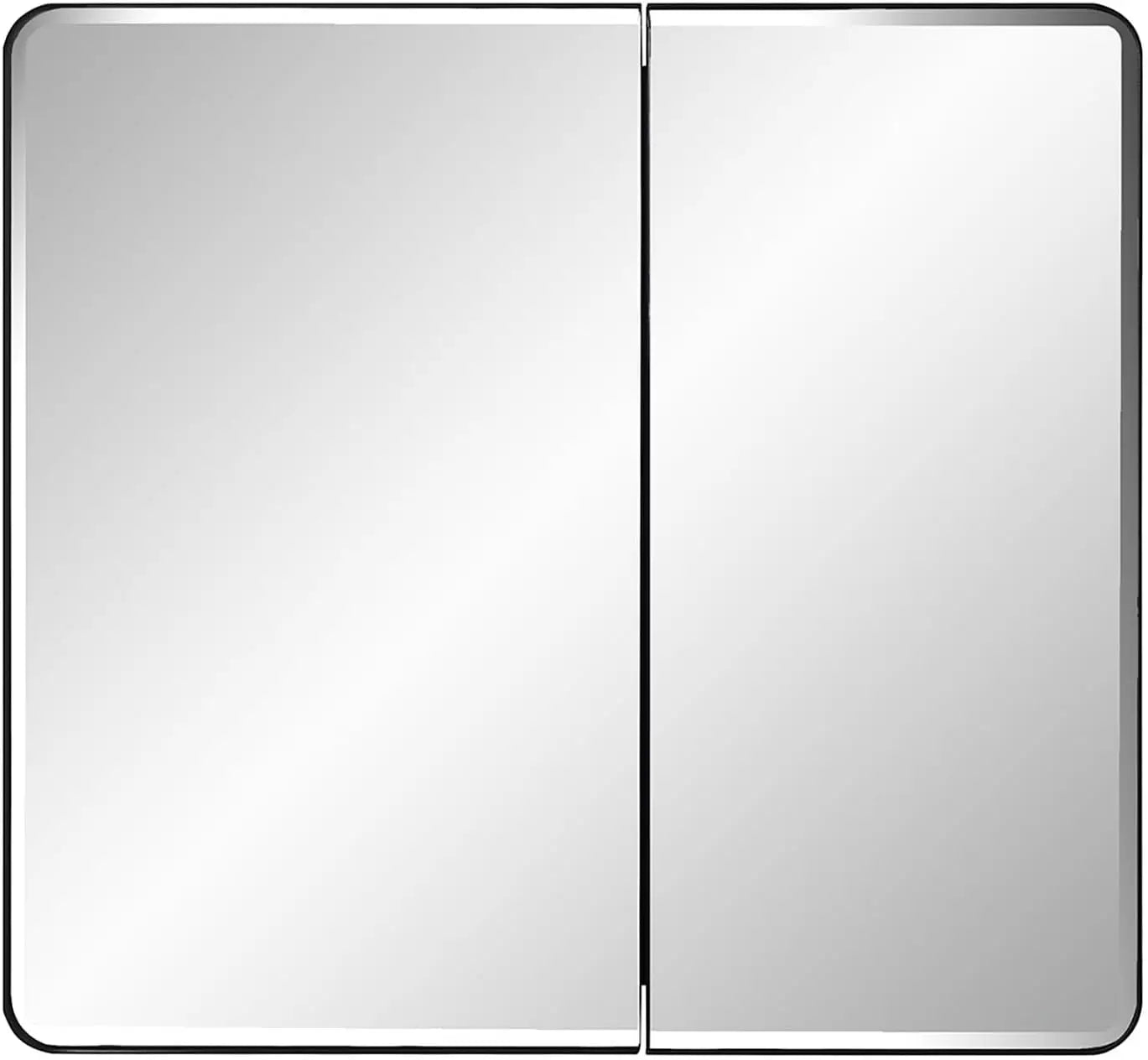 Mirrored Black Bathroom Medicine Cabinet