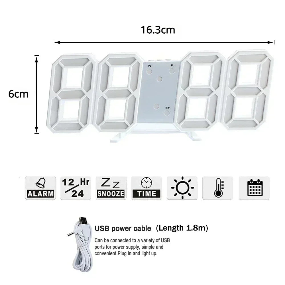 3D LEDs Digital Clock