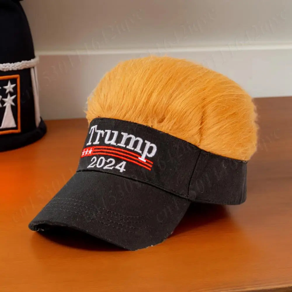 Trump Hat with Hair