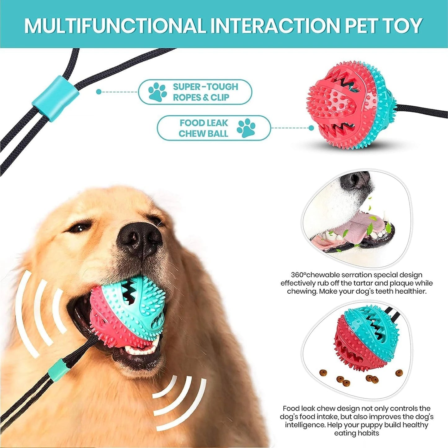 Exciting and Durable Indestructible Aggressive Chew Interactive Rope Knot Dog Toy - Top Choice for Enhancing Mental Stimulation