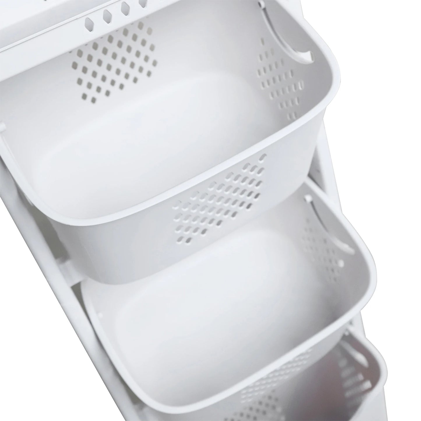 Laundry Hamper with 3-Tier Shelves